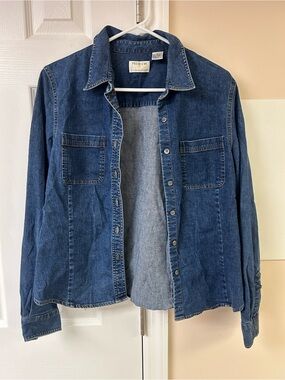 Preview International Denim Button Down Shirt Vtg 90s